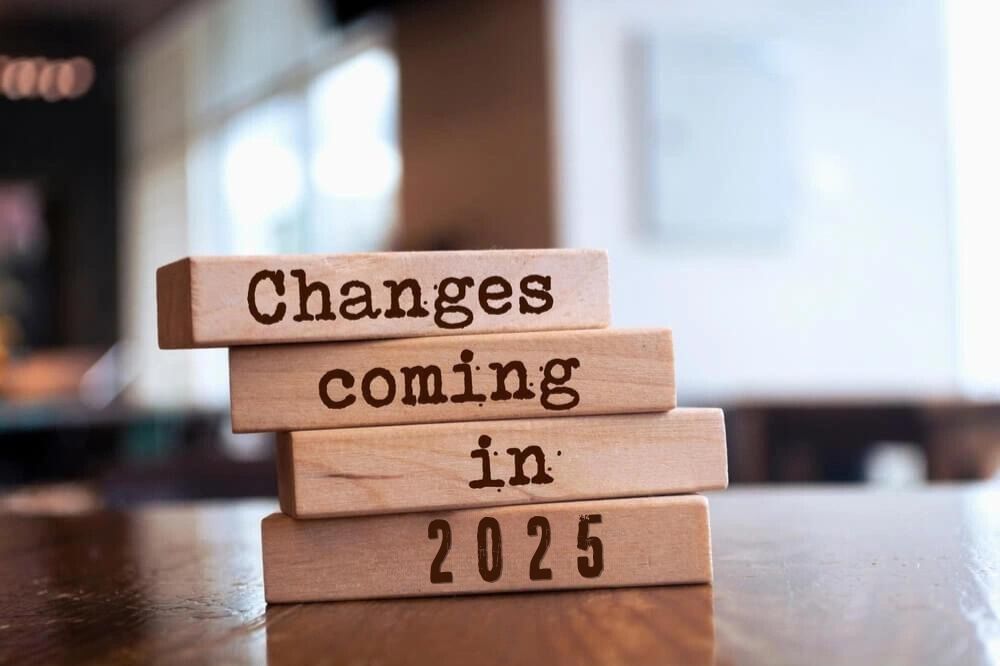 happy new year 2025 ^ Change coming in 2025 in wood stick wallpaper